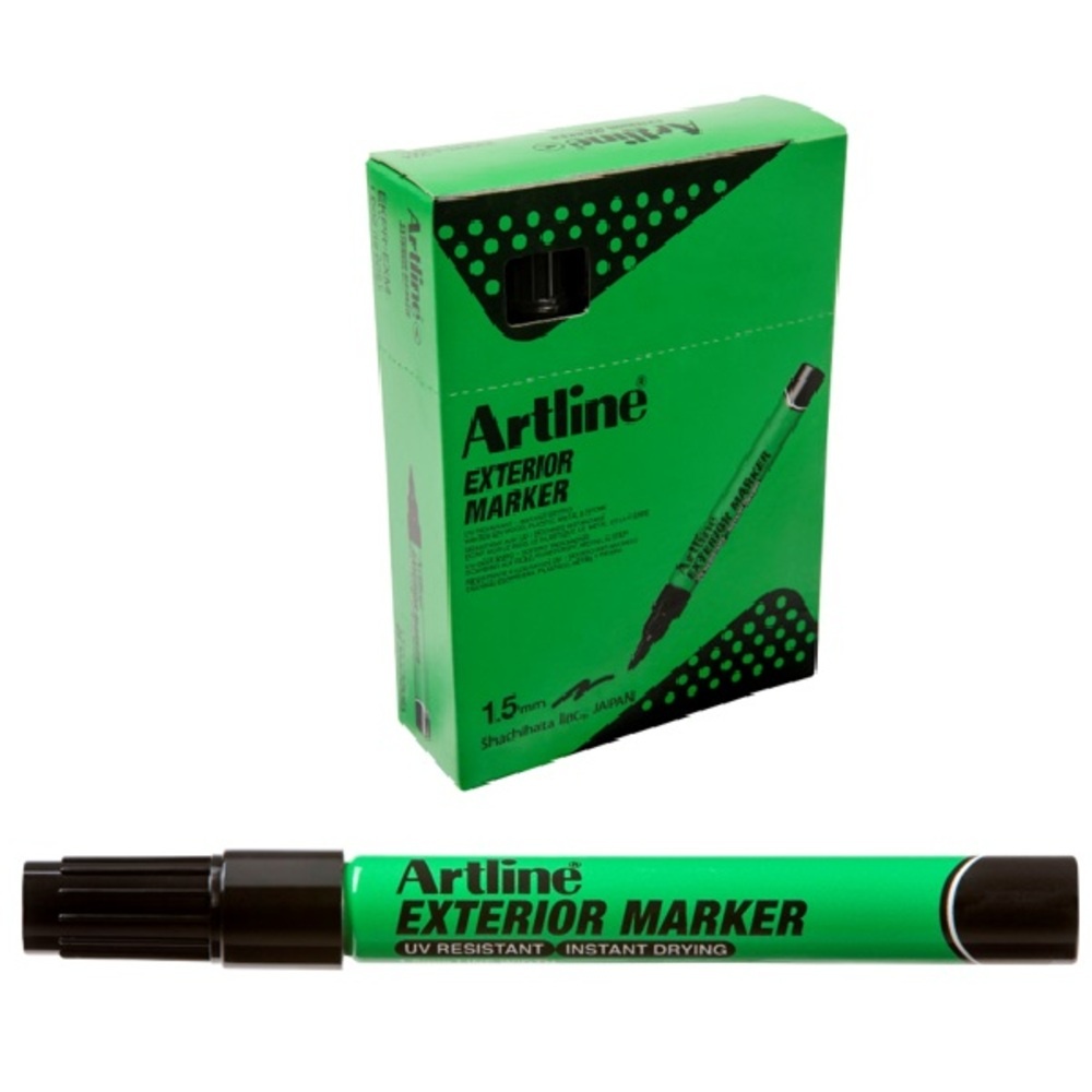 Marker pentru exterior, corp plastic, vârf rotund 1.5mm - negru, ARTLINE - 1 | YEO