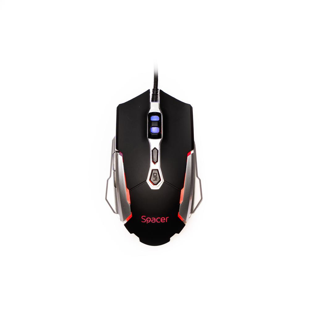 MOUSE Spacer Gaming SPGM-PULSAR-LITE, cu fir, USB, optic, 3.200 dpi, butoane/scroll 7/1, iluminare, - 1 | YEO