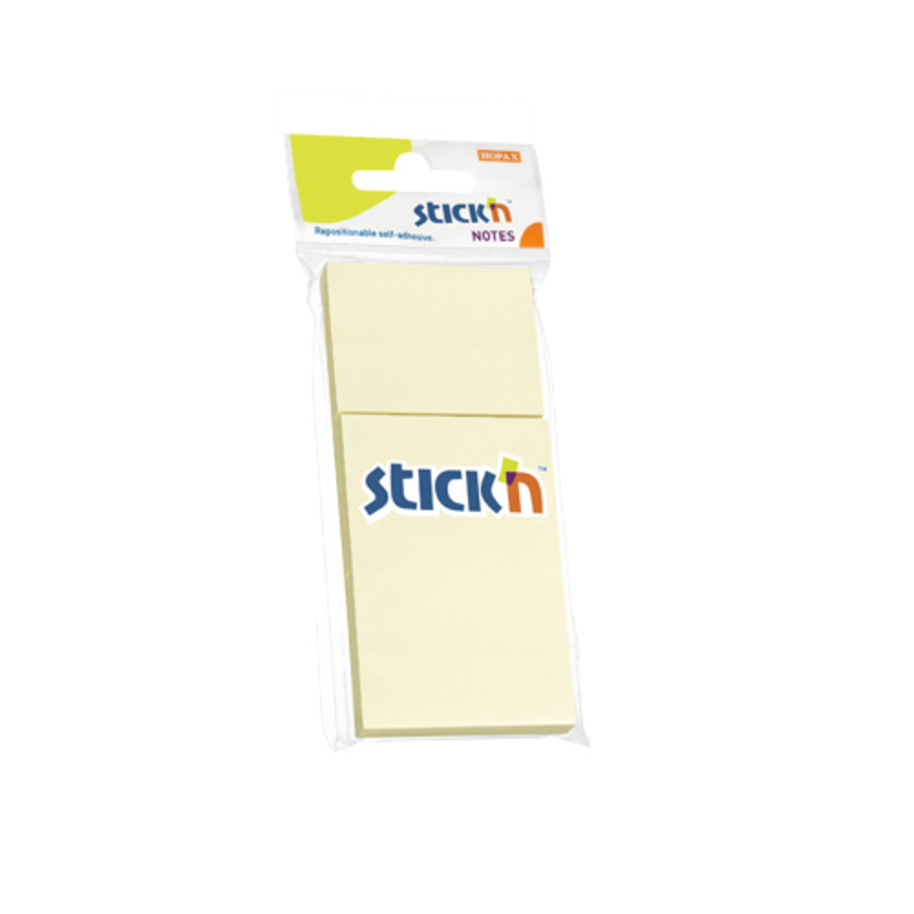 Notes autoadeziv, galben pastel, Stick\'n.