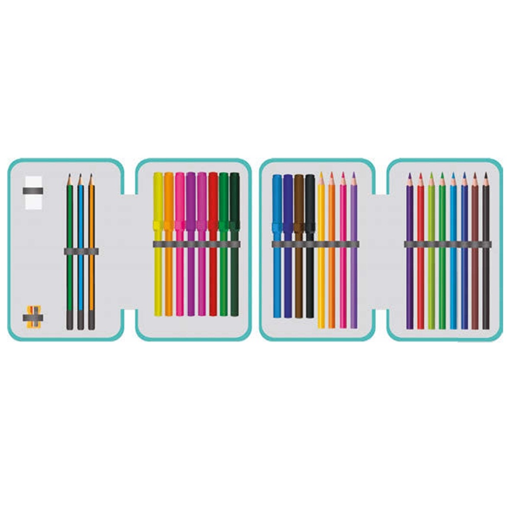 Penar băieți echipat S-COOL Good vibes, 2 fermoare, 29 piese, 14x5x20 cm - 1 | YEO