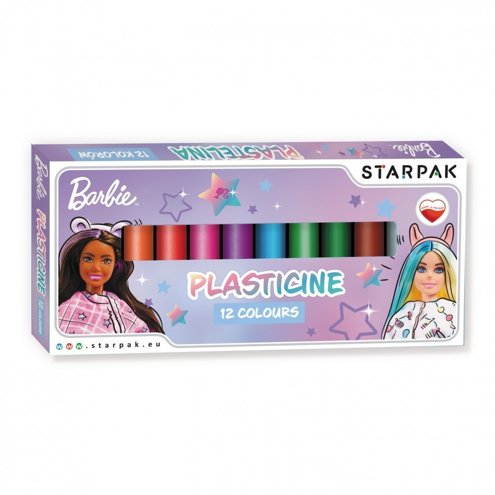 Plastilina Barbie, 12 Culori/Set - Starpak