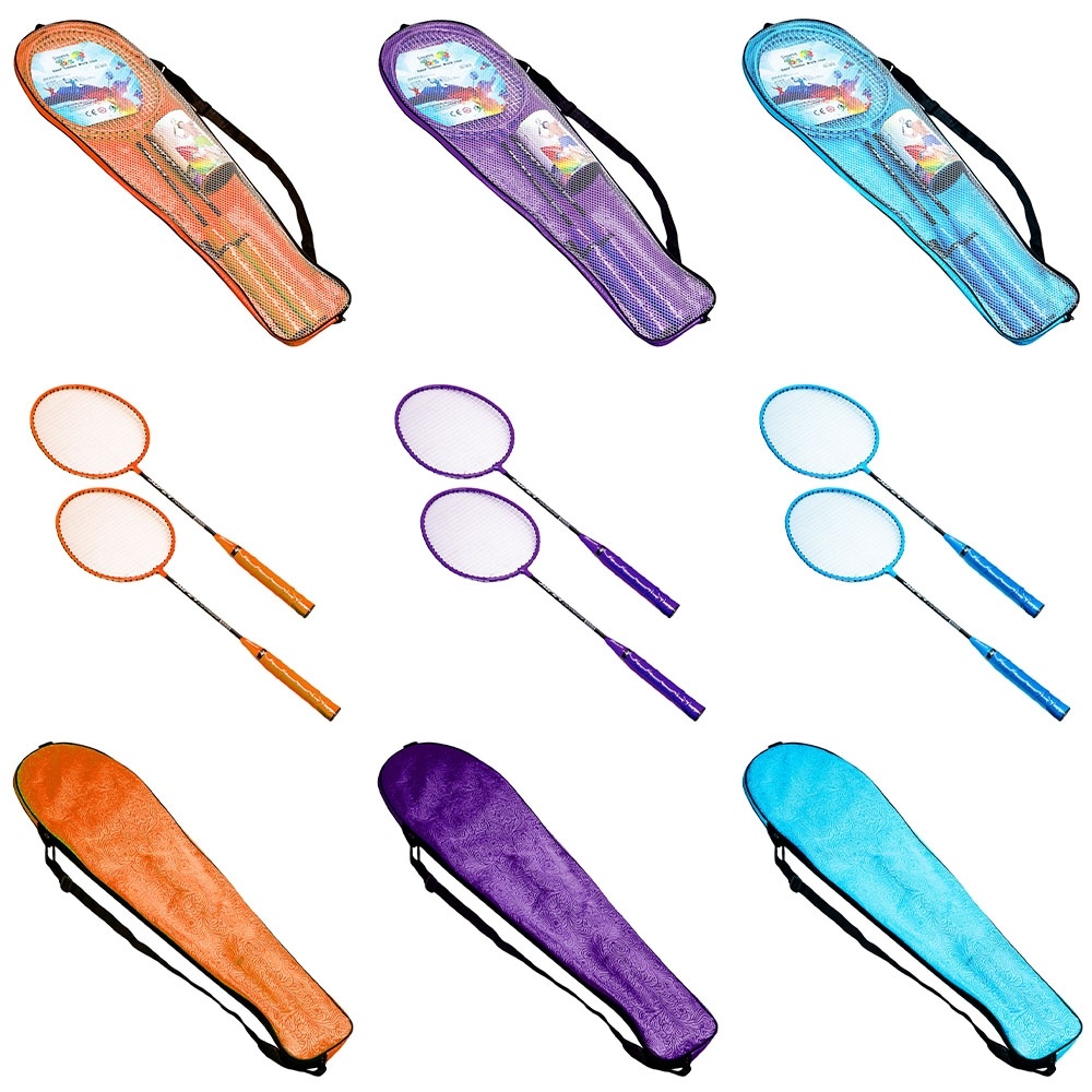 Rachete badminton + fluturași, 2 buc/set - CWT