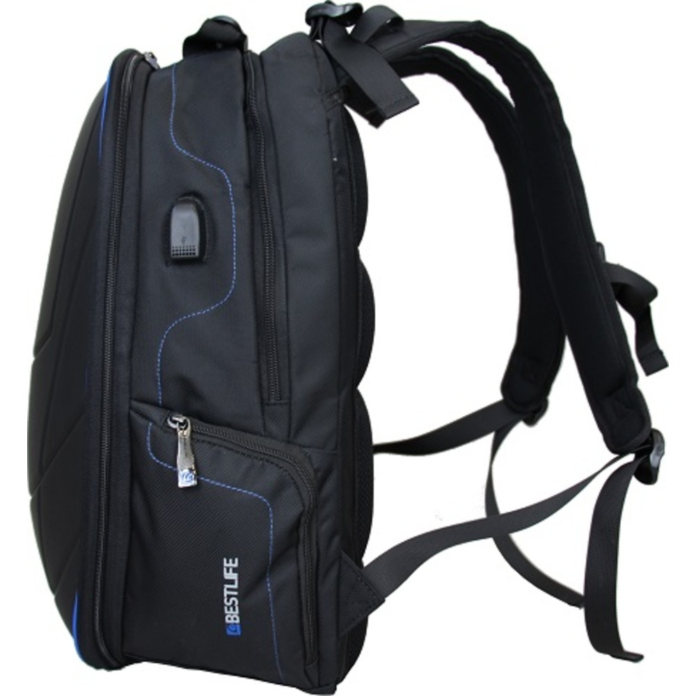 Rucsac BESTLIFE Gaming Assailant - negru/albastru - laptop 17 inch, compartiment anti-vibratie, char - 1 | YEO