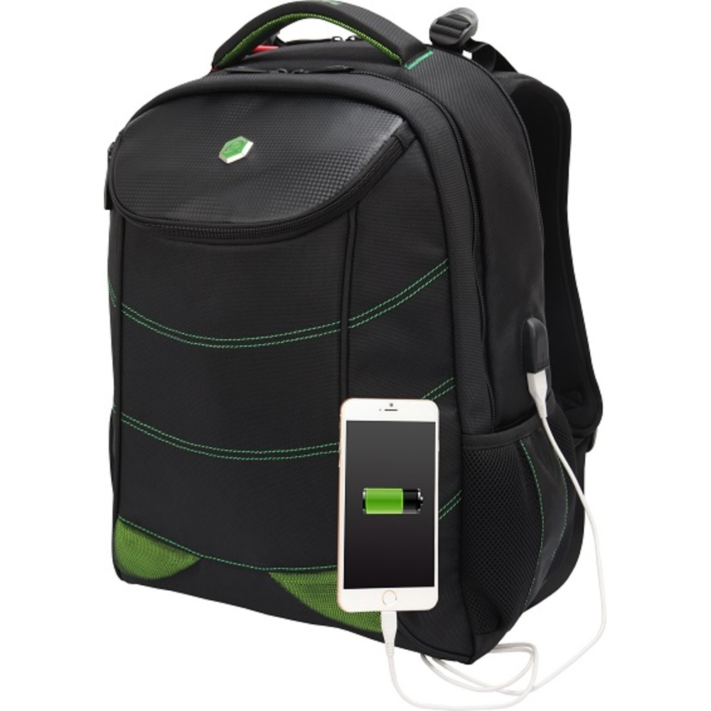 Rucsac BESTLIFE Gaming Snake Eye - negru/green - laptop 17 inch, compartiment anti-vibratie, charge - 1 | YEO