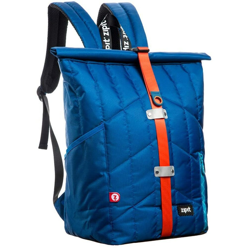 Rucsac ZIPIT Puffer Premium - albastru cu banda rosie - 1 | YEO