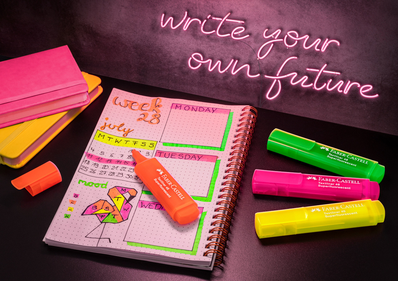 Set textmarkere Faber-castell superfluorescent, 4 buc/set - 1 | YEO