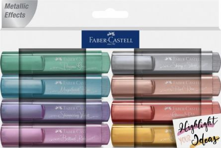Set textmarkere metalizate Faber-castell II. 8 buc/sec
