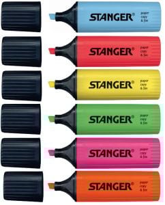 Set textmarkere Stanger, vârf 1-5mm, 6 culori/set