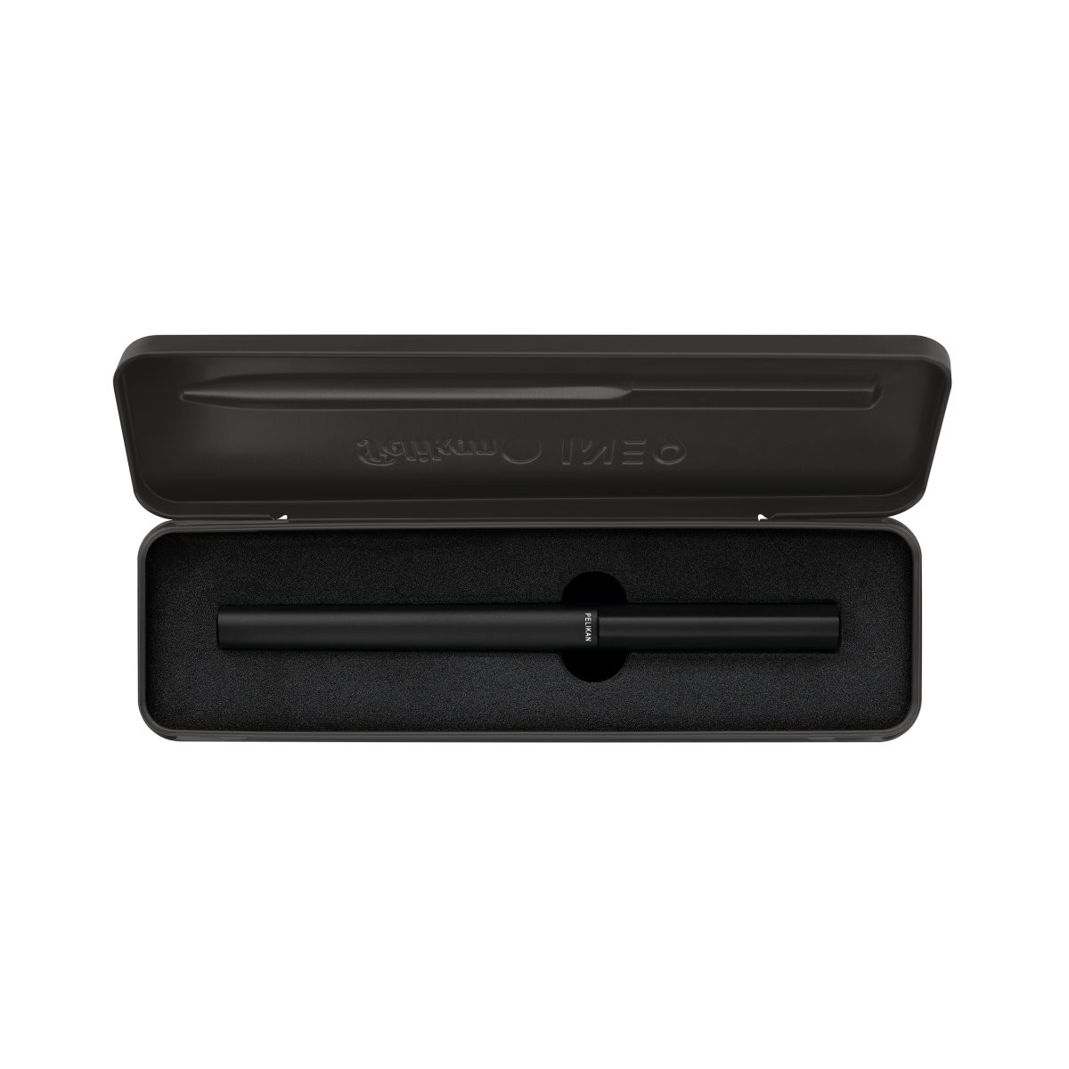 Stilou Ineo Elements Black Rock, penita M, in cutie metalica pentru cadou