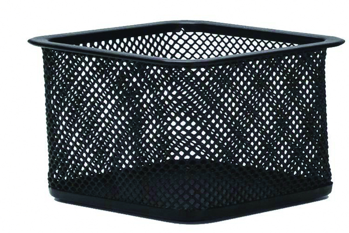 Suport metalic Mesh, pentru agrafe, forma patrata - 80 x 80 x 30mm, Q-Connect - negru