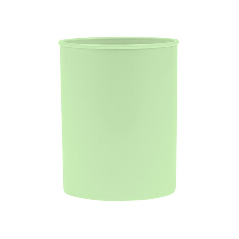 Suport plastic, cilindric, pentru instrumente de scris, D78mm, H-10cm, DONAU Life - verde pastel