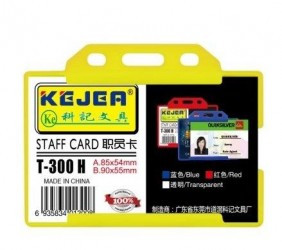 Suport PP-PVC rigid, pt.ID carduri, 85x54mm, orizontal, 5 buc/set, KEJEA-transparent