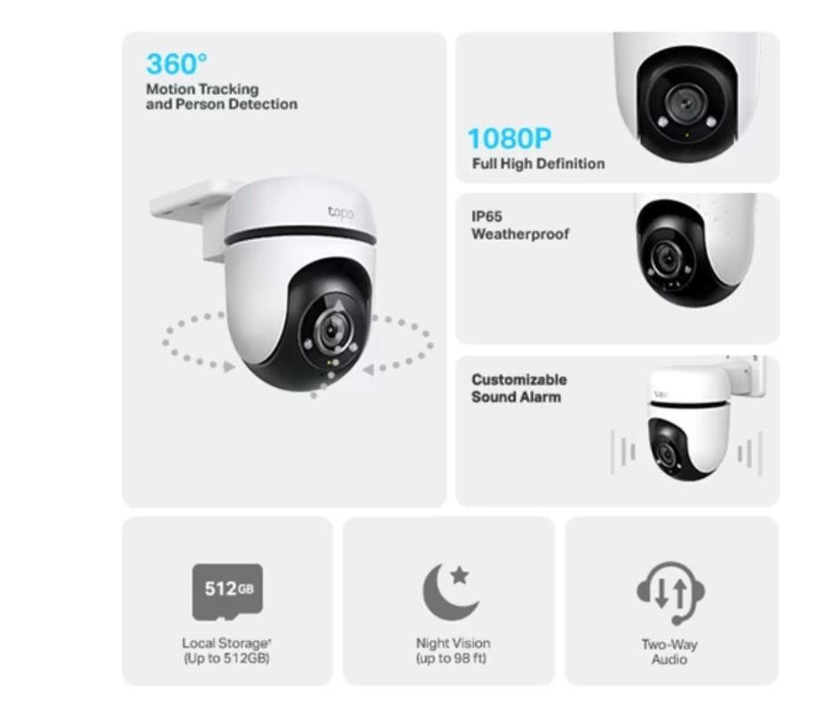 TP-LINK WIFI CAM PAN/TILT NIGHT FHD C500 - 1 | YEO