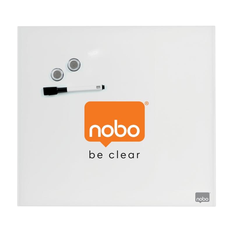 Whiteboard magnetic, 30x30 cm, sticlă, ramă aluminiu, include accesorii, NOBO Diamond - 2 | YEO