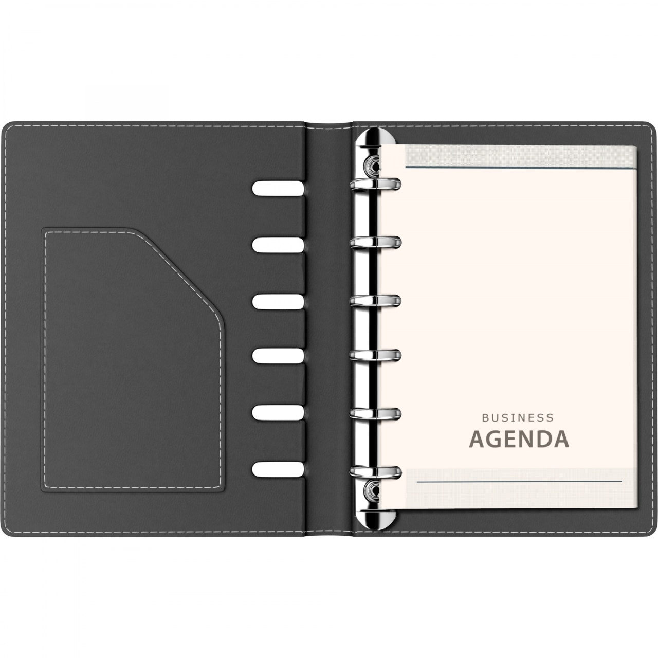 Agendă nedatată Precision Capitol, A6, 190 pagini, 80 g/mp, 6 inele - 2 | YEO