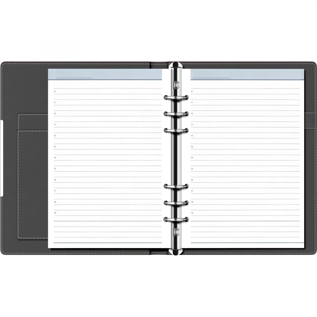 Agendă nedatată Precision Line, A5, 290 pagini, 80 g/mp, 6 inele - 1 | YEO