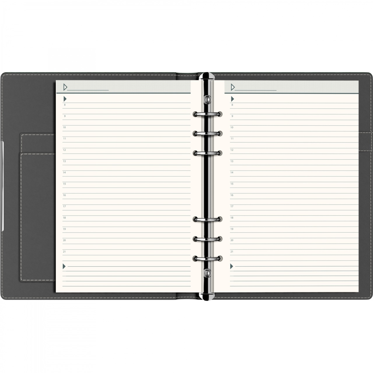 Agendă nedatată Precision Lotus Green, A5, 290 pagini, 80 g/mp, 6 inele - 1 | YEO