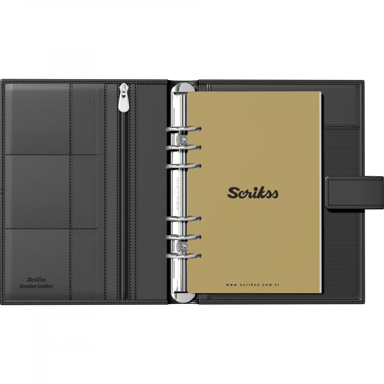 Agendă nedatată Scrikss Deri Soft, B5, 120 pagini, 80 g/mp, 6 inele - 2 | YEO