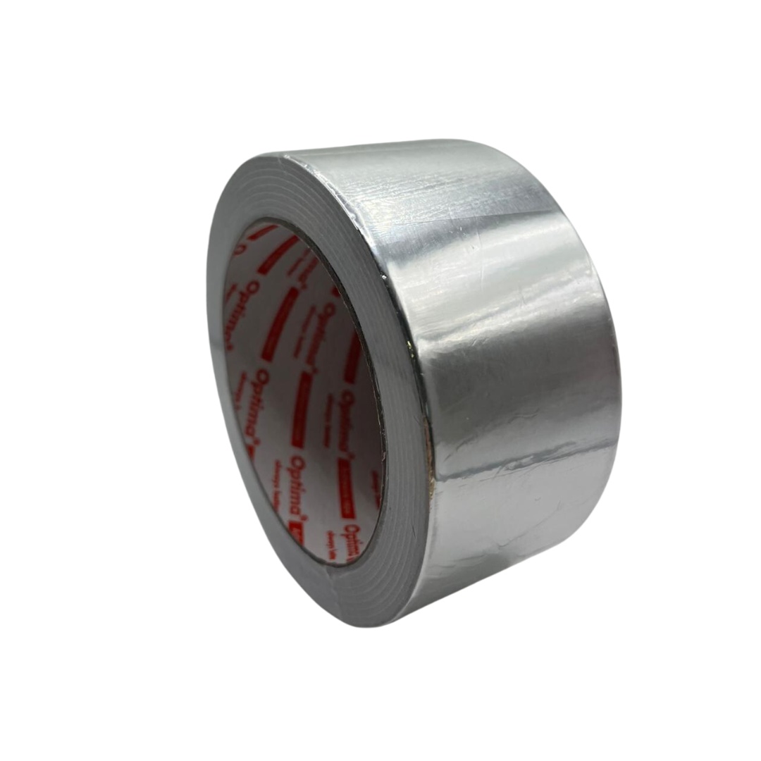 Bandă adezivă din aluminiu Optima - argintie, 48mm x 25 m, 60 microni