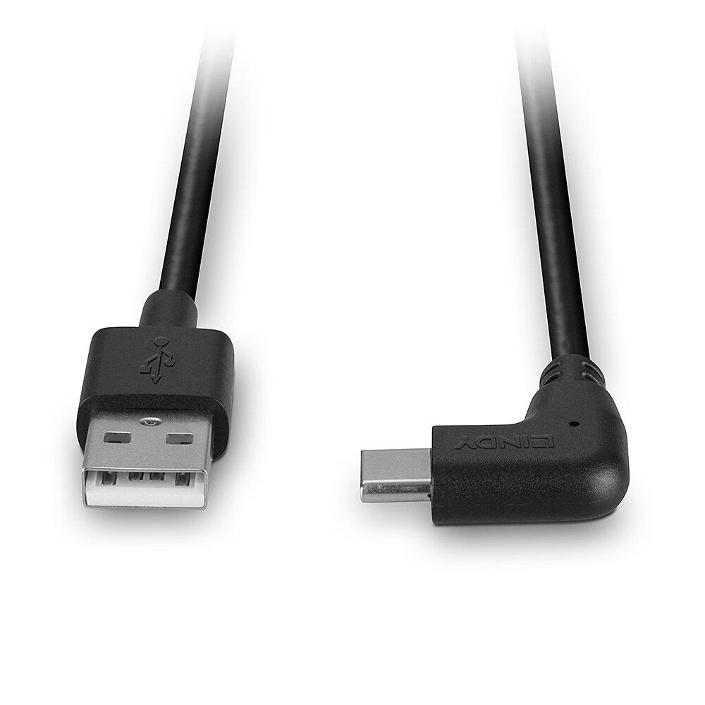 Cablu Lindy USB C 2 90° 1m negru - 1 | YEO