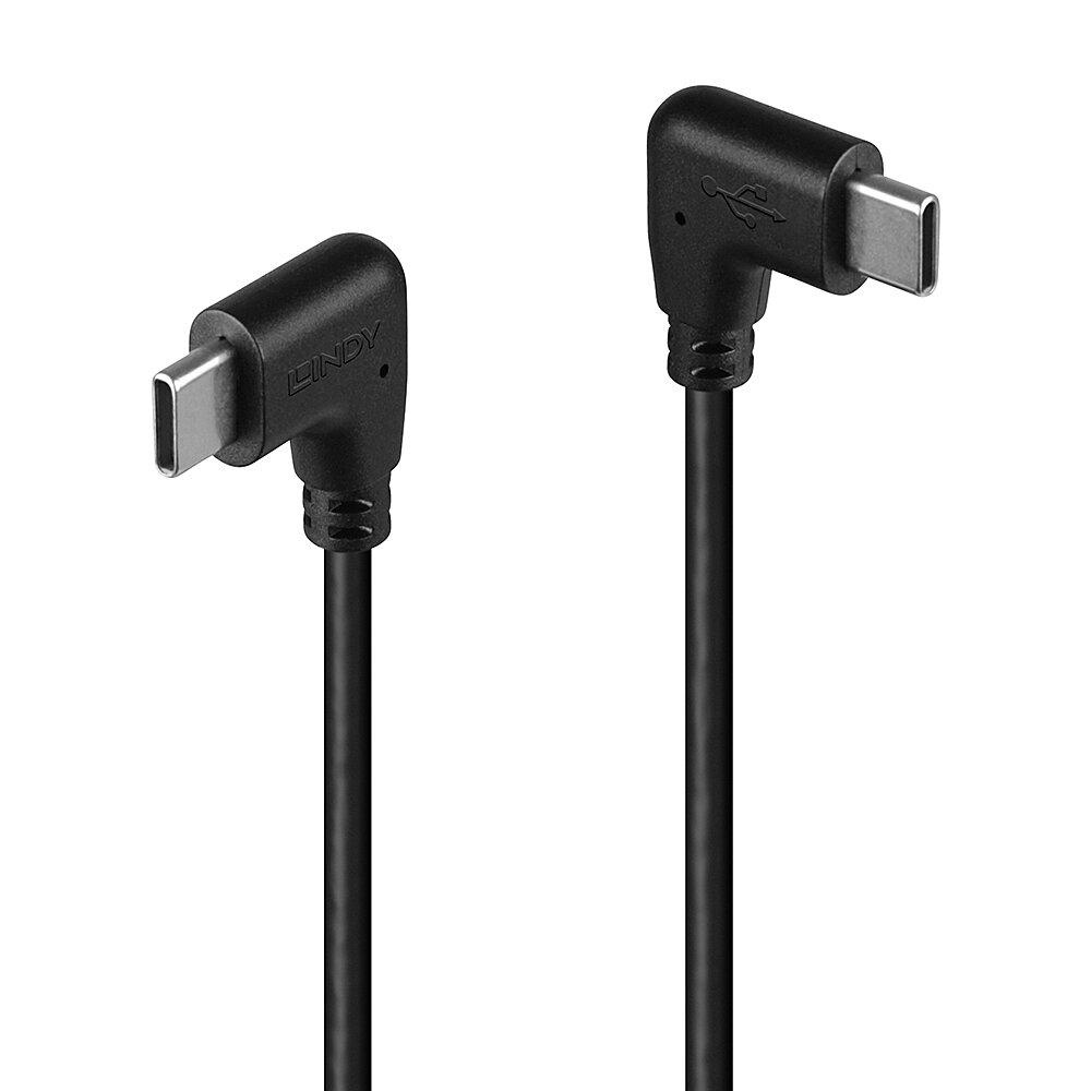 Cablu Lindy USB C 2 x 90° 1m negru - 2 | YEO