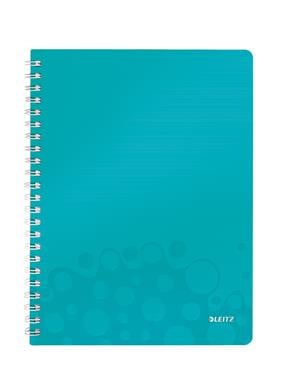 Caiet de matematica A4 pentru birou, PP, cu spira,Leitz Wow - 2 | YEO