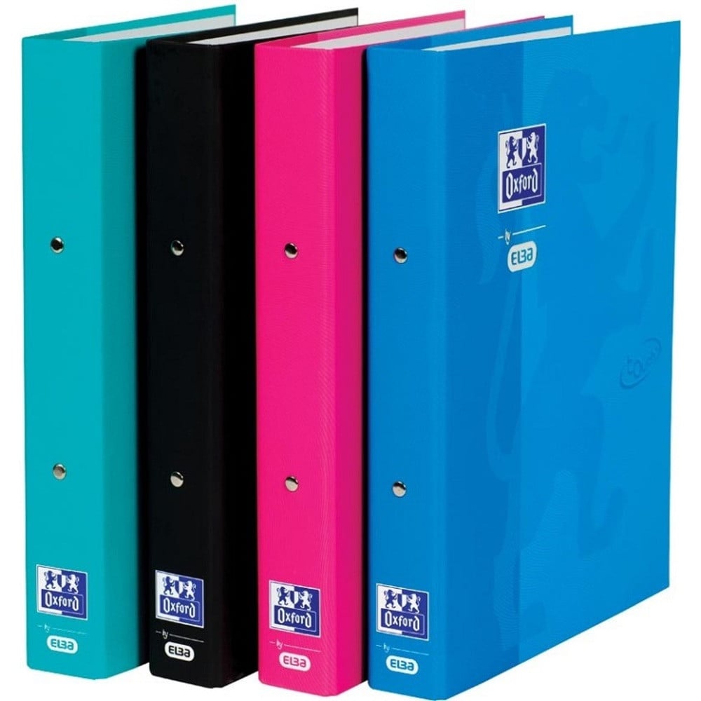 Caiet mecanic Oxford School Touch A4 2 inele 30mm carton color soft touch cotor 45mm