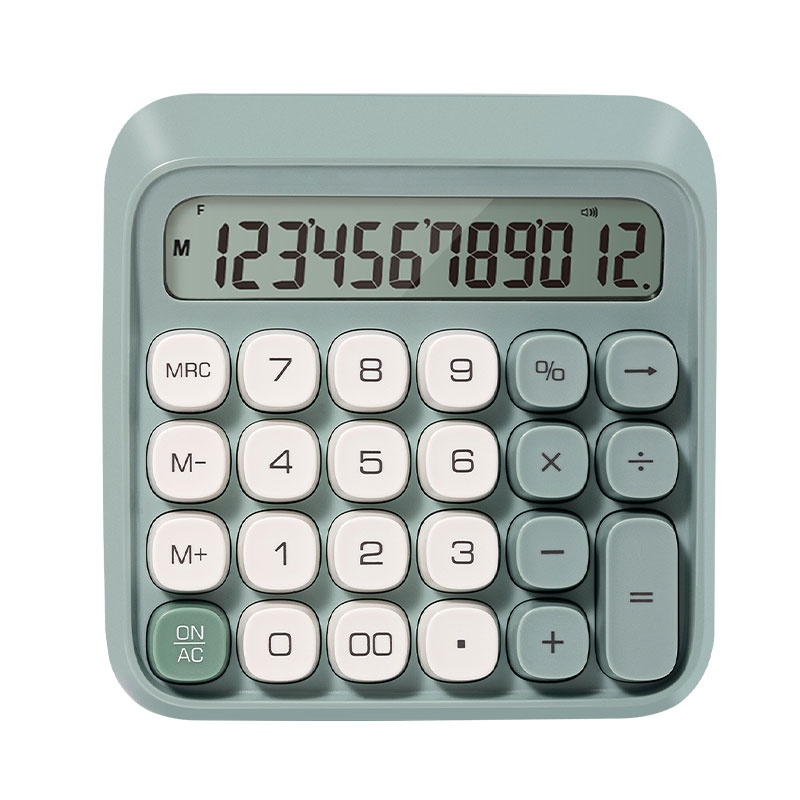 Calculator de birou retro Deli, 12 digits, 13 x 13.3 x 2.7 cm
