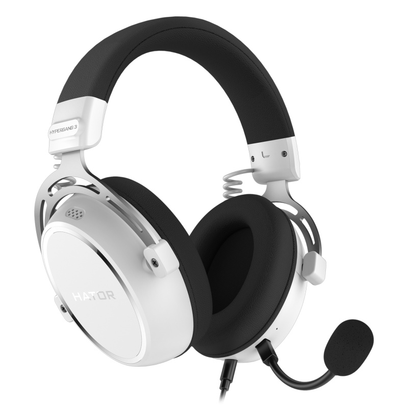Casti cu fir Hator Hypergang 3, alb