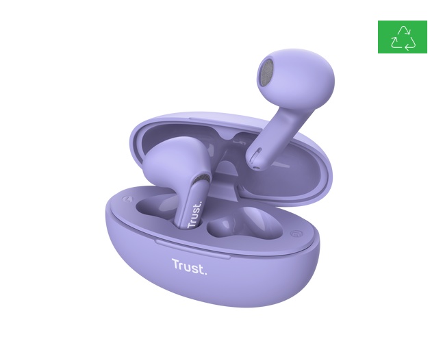 Casti Trust Yavi wireless earph., violet