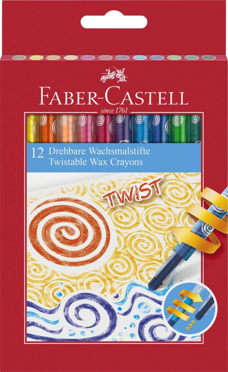 CREIOANE CERATE RETRACTABILE 12 CULORI FABER-CASTELL