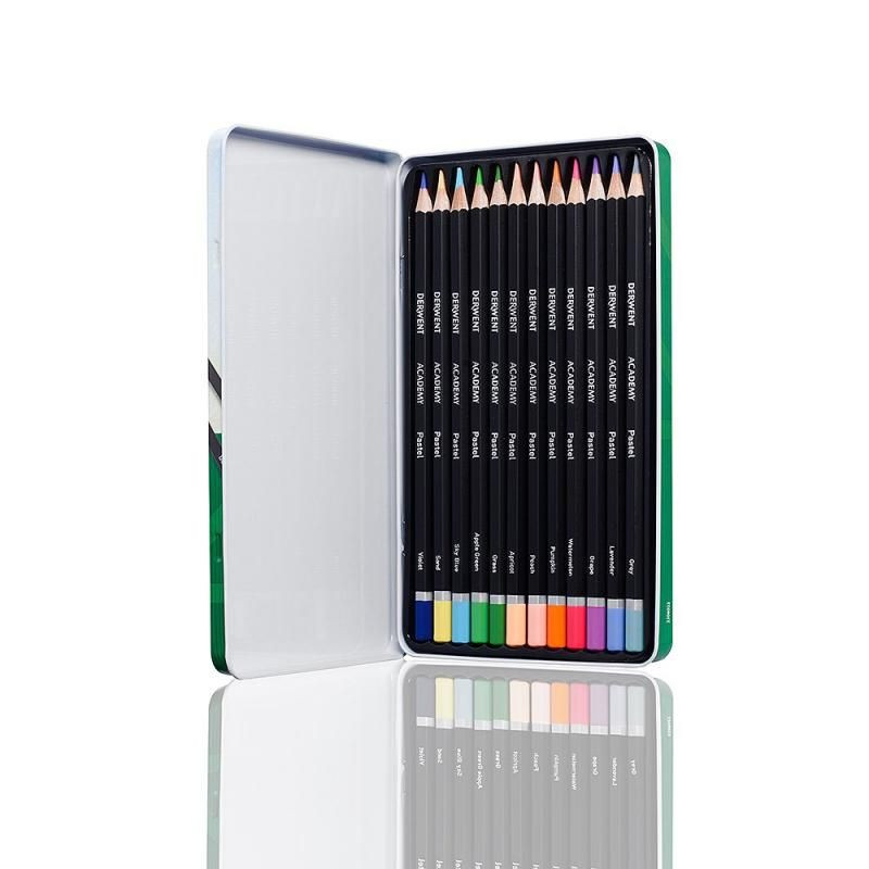 CREIOANE COLORATE 12 CULORI CUTIE METAL DERWENT ACADEMY - 2 | YEO