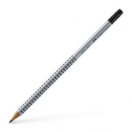 Creion grafit B cu gumă Faber-Castell grip 2001