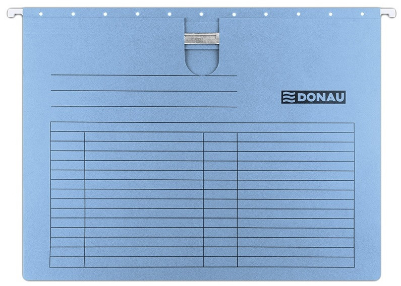 Dosar suspendabil Donau A4 230 gr/mp sina bagheta metalica 5 buc/set albastru