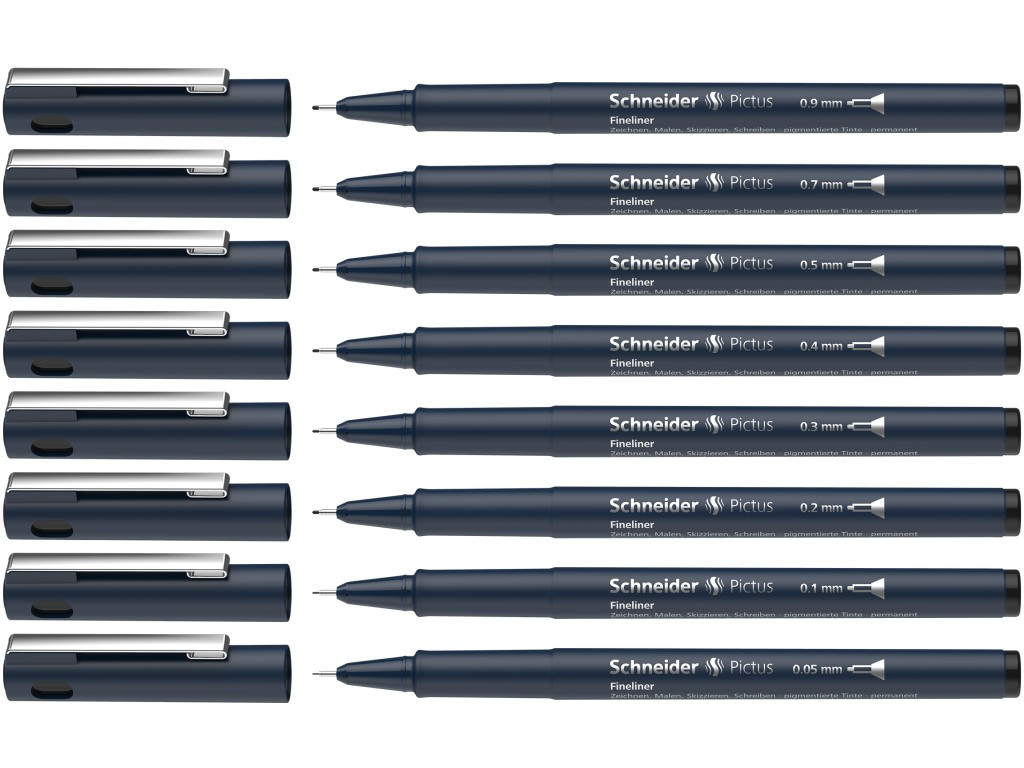 Fineliner Schneider Pictus 8 buc/portofel - 1 | YEO