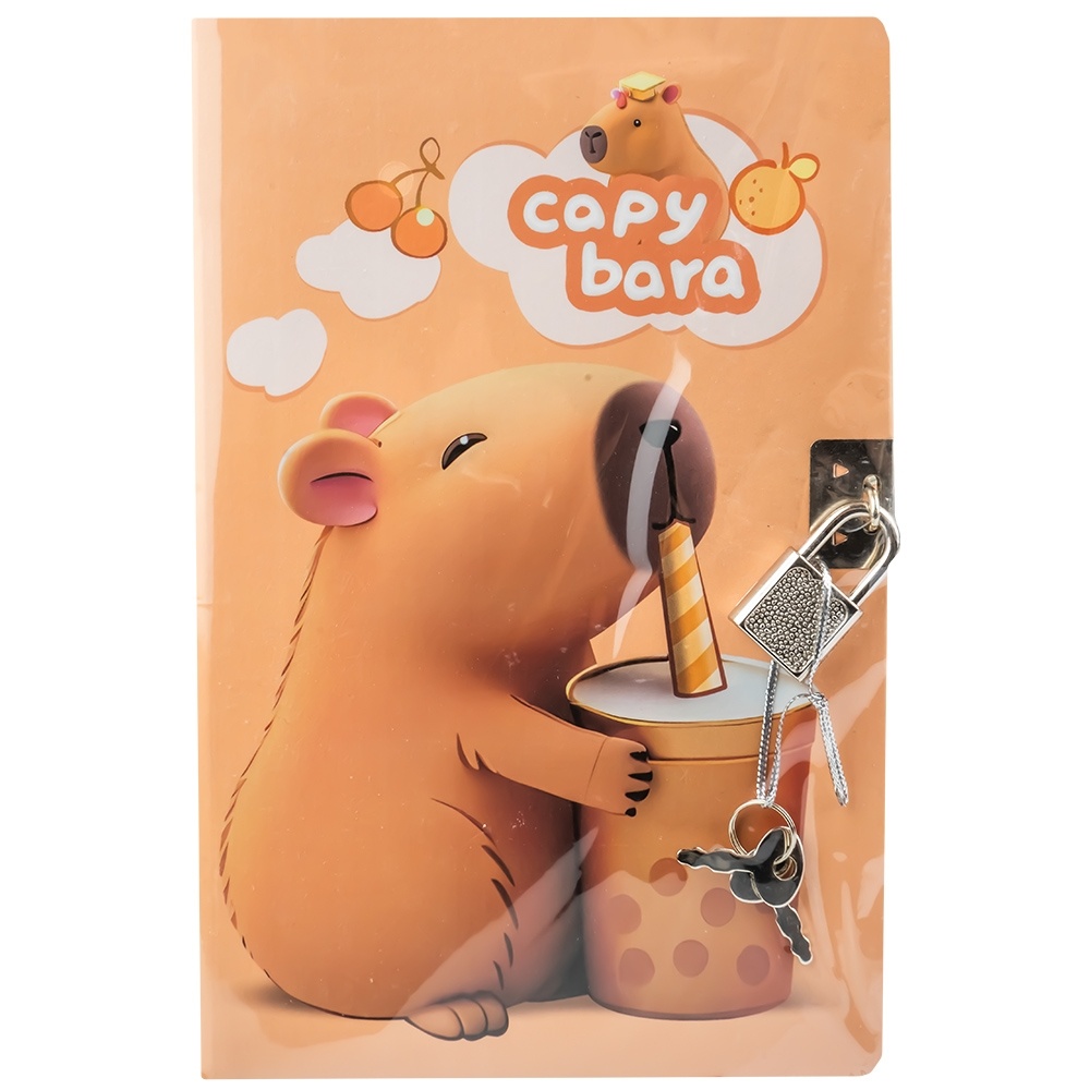 Jurnal cu lacăt Capybara A6, portocaliu