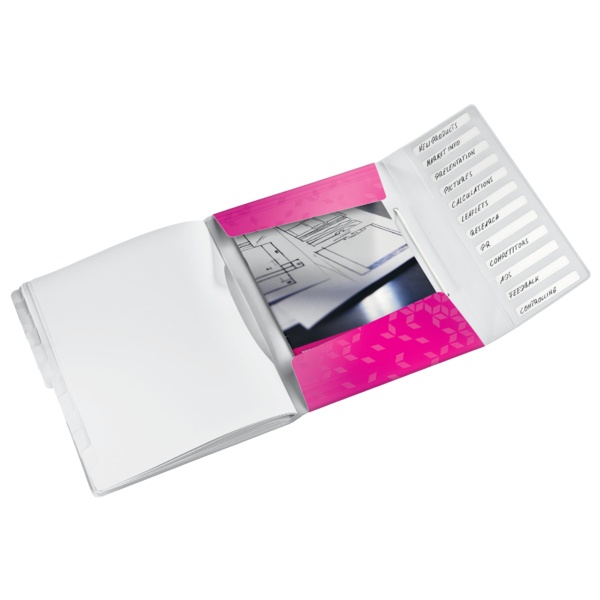 Mapa plastic 12 compartimente tip proiect Wow Leitz - 1 | YEO
