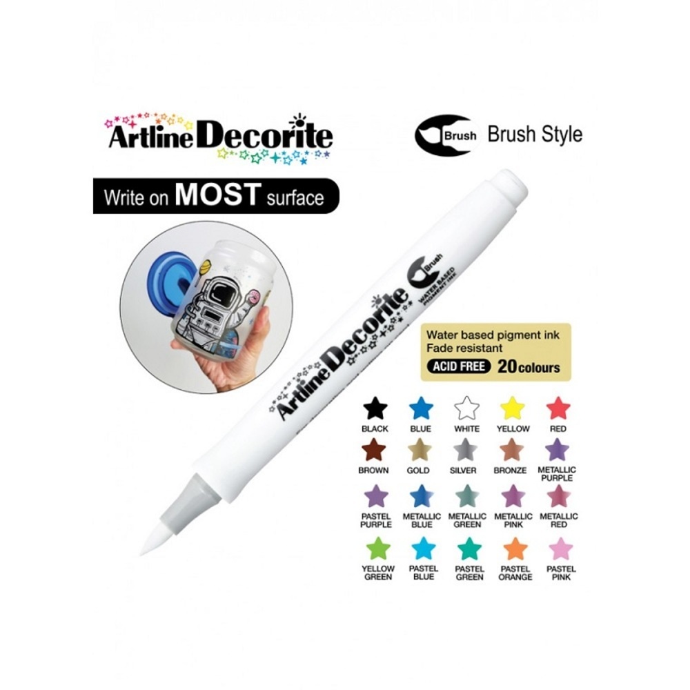 Marker pentru decorare Artline Decorite vârf flexibil (tip pensulă) - 2 | YEO