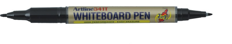 Marker pentru tablă de scris Artline 541T, două capete - vârfuri rotunde 0.4mm/1.0mm, negru