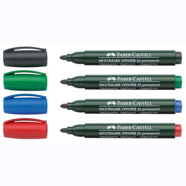 Marker permanent Faber-Castell Multimark Winner 52, vârf rotund