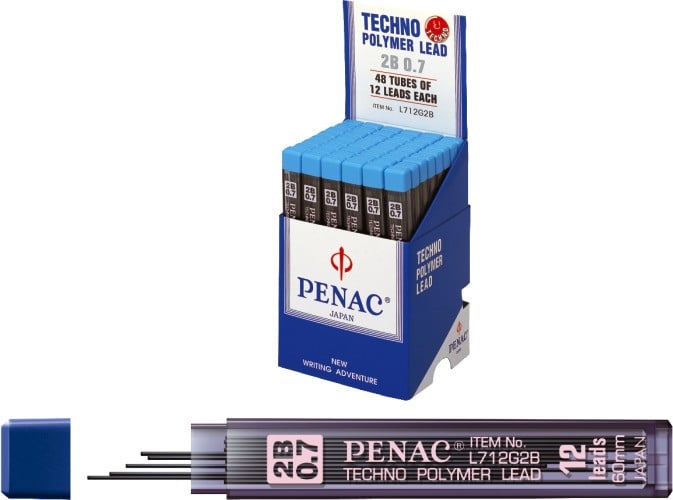 Mine creion mecanic Penac 0.7mm, 12/set - 2B