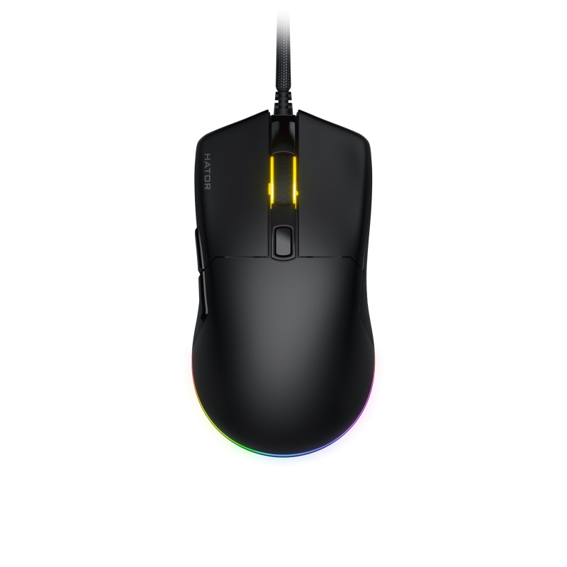 Mouse cu fir Hator Pulsar 3, negru