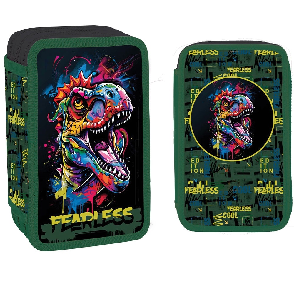 Penar băieți echipat S-COOL Fearless, 3 fermoare, 39 piese, 14x6.5x20 cm