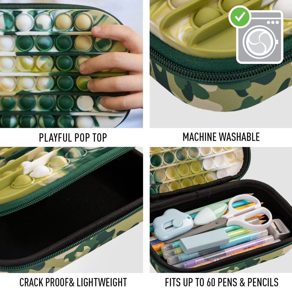 Penar cu fermoar ZIPIT ZIP & POP Storage Box - Green Camo - 2 | YEO