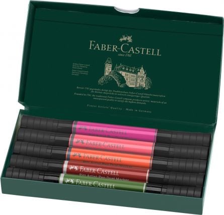 PITT ARTIST PEN DUAL MARKER SET 5 BUC FLOWERS FABER-CASTELL - 1 | YEO