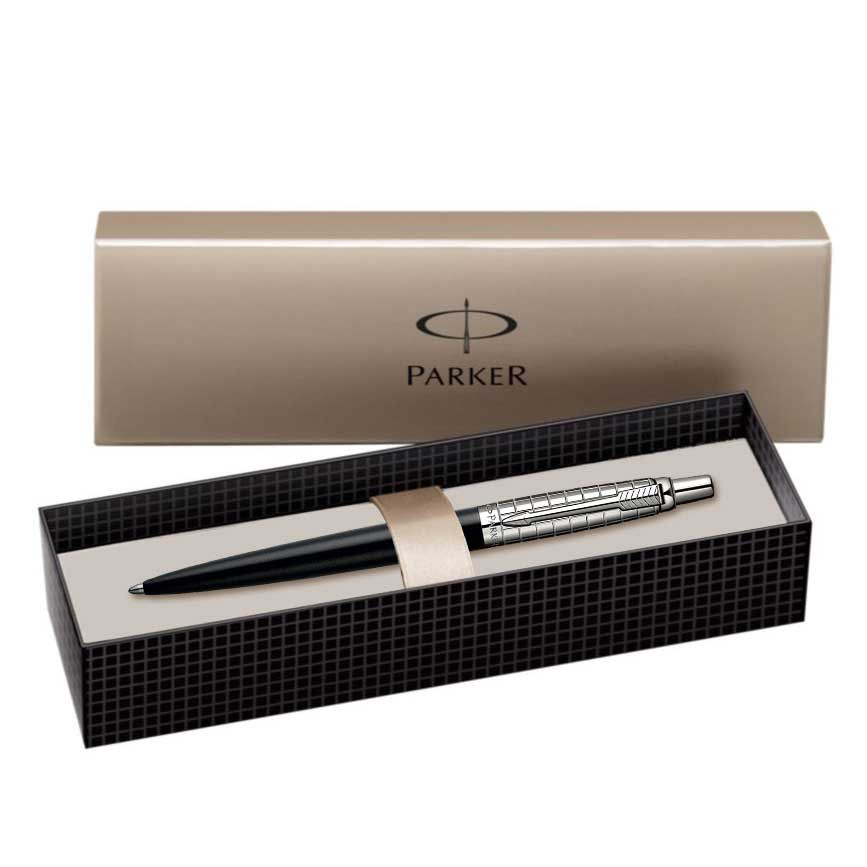 Pix Jotter Parker Premium Satin Black SS Chiselled CT - 1 | YEO