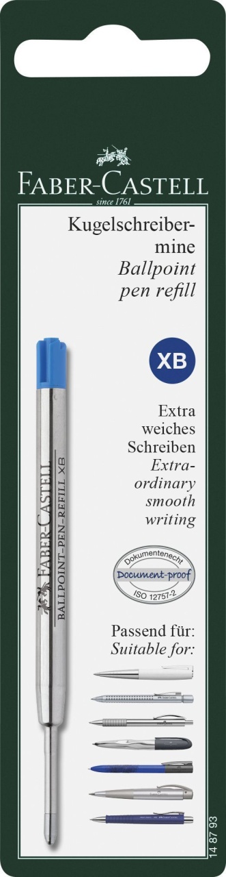Nou Faber-Castell Rezerva pix metal xb albastra, blister