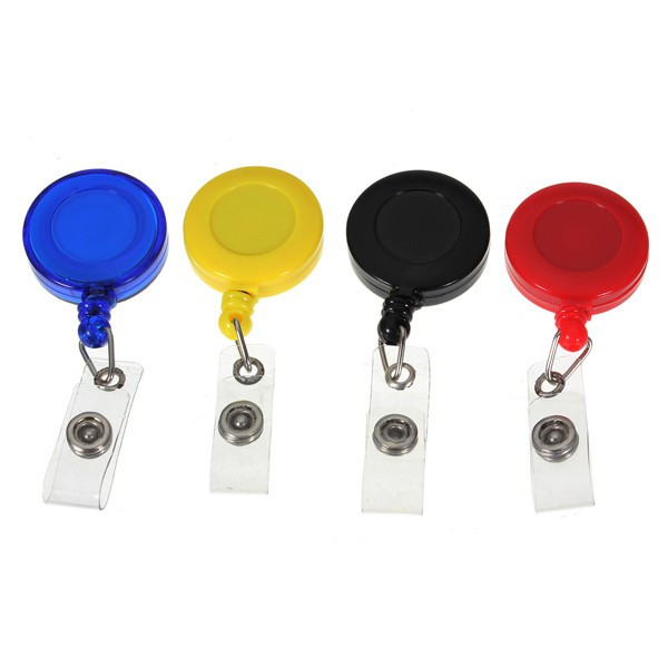 Rola clips retractabila rosu/albastru/negru