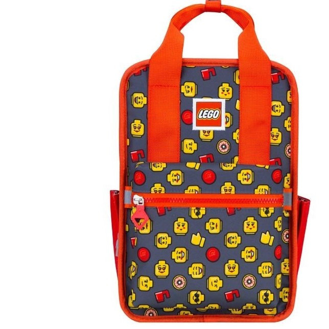 Rucsac Casual LEGO Tribini Fun Small - design Heads and Cup - rosu