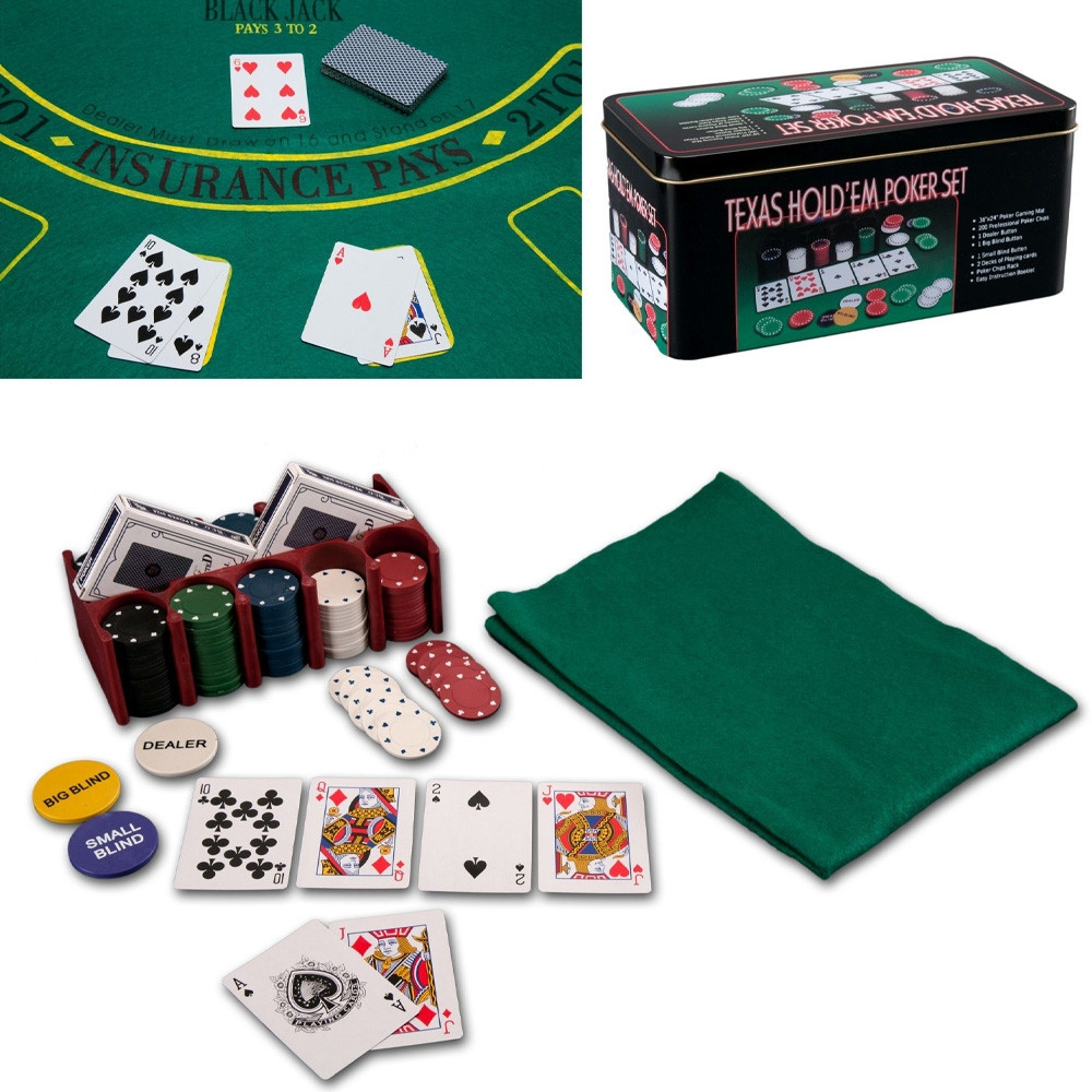 Set Poker Plastic+Metal+Textil PK200-1